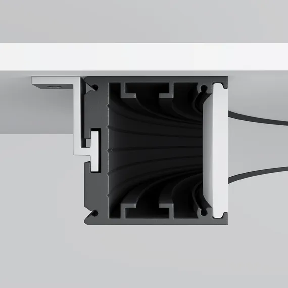 Радиусный профиль 35x35 D1500мм внутренний 1/4 круга черный Led Strip alm-3535r-b-in-90°-1.5m