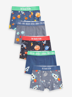 Трусы для мальчика Next N34-010, 5 шт., Серый, Синий, Черный