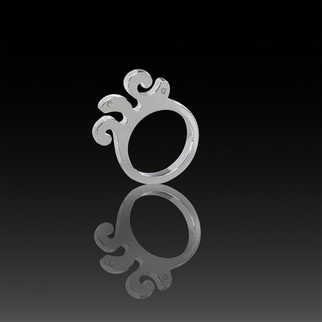 "Осьминог" кольцо в серебряном покрытии из коллекции "Нимфа" от Jenavi