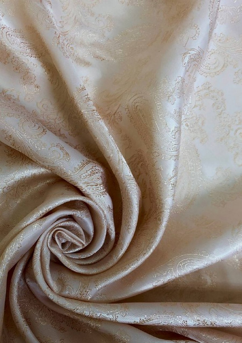 Подклад пудровый, жаккард огурец D5/1