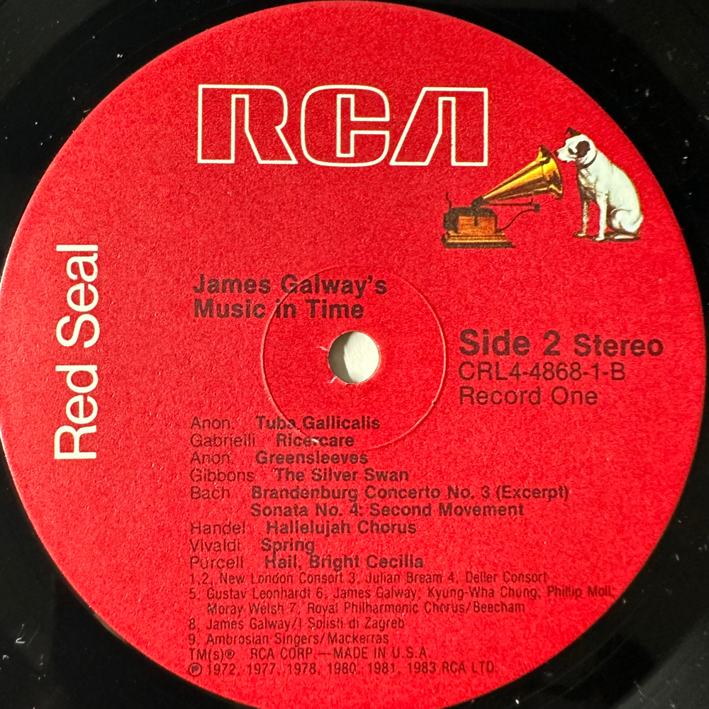 James Galway ‎– James Galway's Music In Time 4LP (США 1983г.)