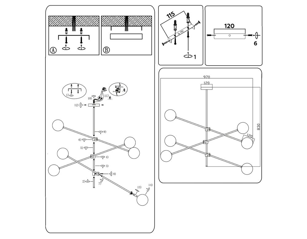 Ambrella Подвесной светильник Modern TR2515