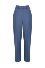 Брюки дудочки серо-голубой