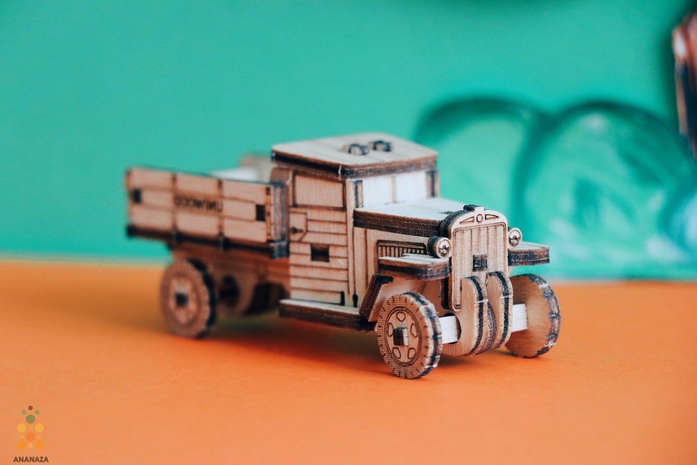 Грузовик ЗИС-5 Unit от UNIWOOD - Деревянный конструктор, сборная модель, 3D пазл