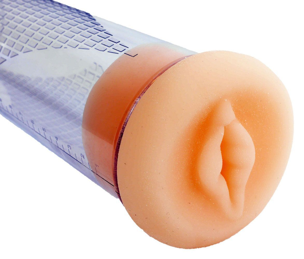 Телесный уплотнитель для вакуумной помпы в виде вагины (Цвет: телесный)