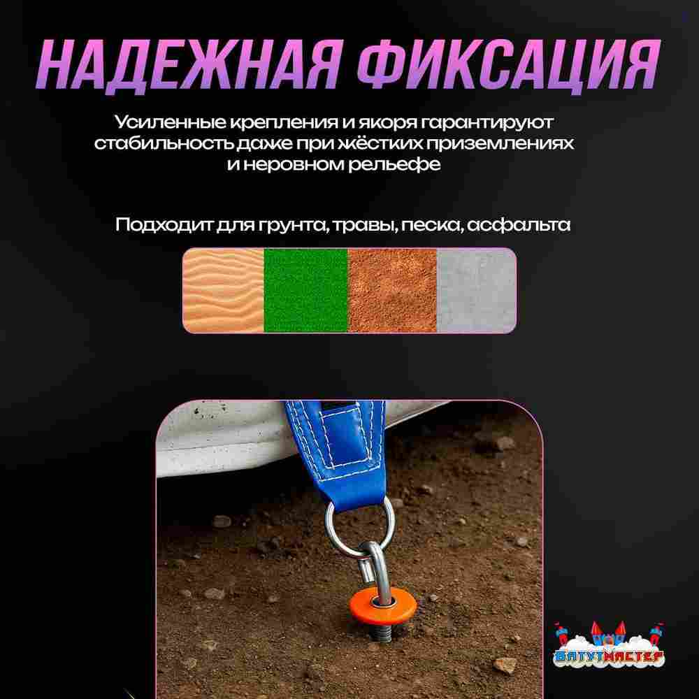 Надувная подушка «SoftLand» для приземлений и отработки трюков, 7,05×5,75×1,35 м