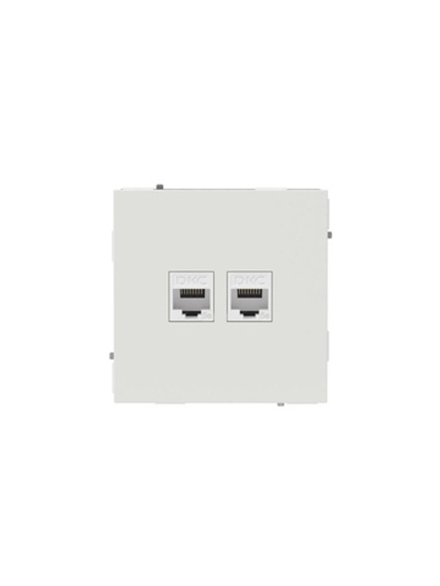 Розетка компьютерная 2-м KANT RJ45 кат.5E без шторки бел. песок DKC 7010664