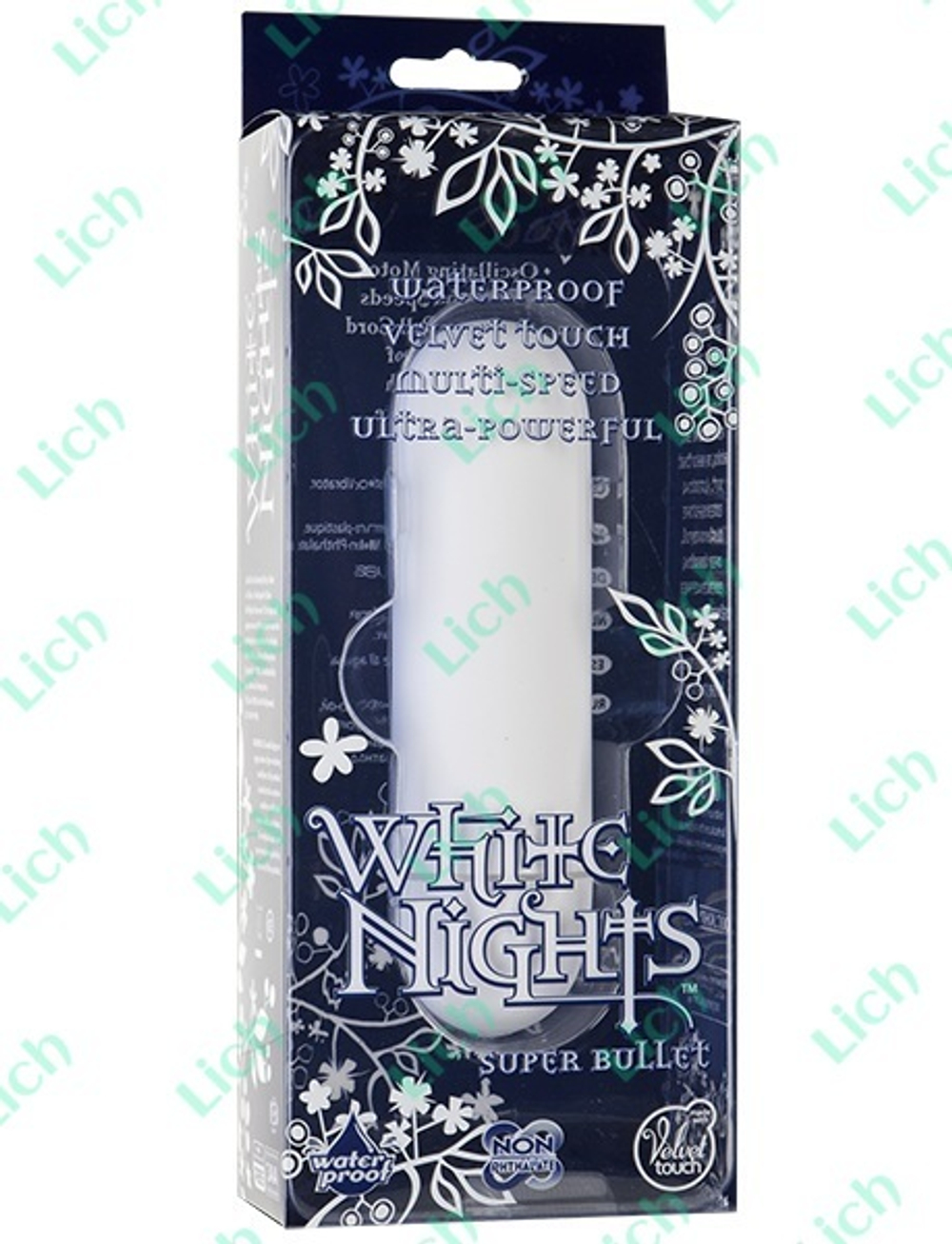Большое белое водонепроницаемое виброяйцо WHITE NIGHTS