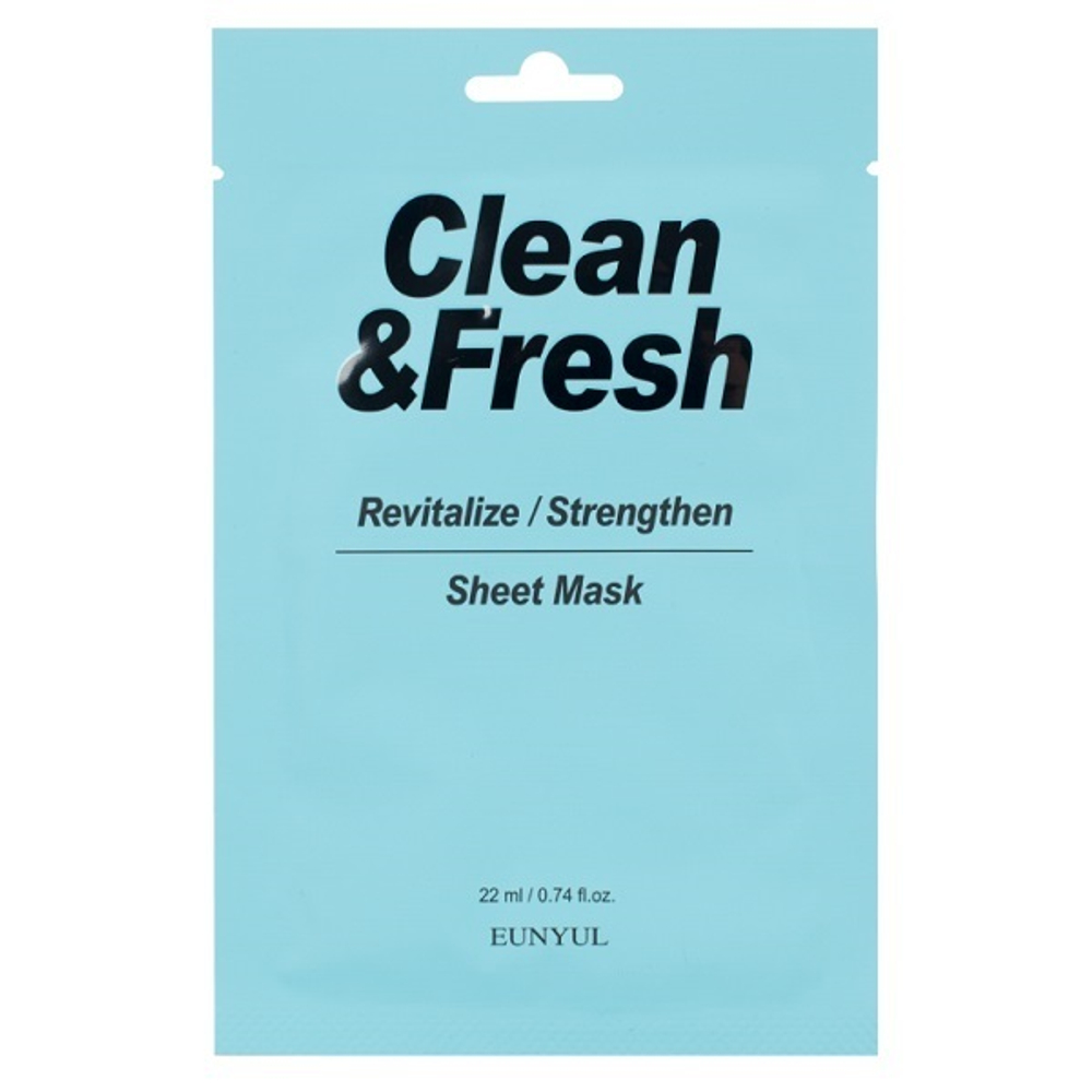Маска тканевая для возрождения и восстановления здоровья кожи Eunyul Clean&Fresh Revitalize Strengthen Sheet Mask