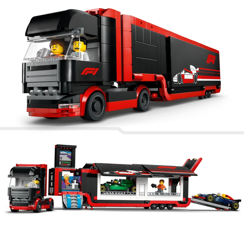 OUTLET LEGO City - F1 Грузовик с болидами RB20 и AMR24 F1 60445