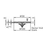 Форсунка донная регулируемая Ø 130 (плитка) G1½"(внутр.) нерж. ст. AISI-316 и RG-бронза
