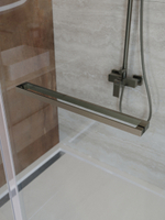 Душевой уголок Cezares LUX-AH-FS-11-140/80-C-GM, 140х80х195, профиль оружейная сталь, стекло прозрачное