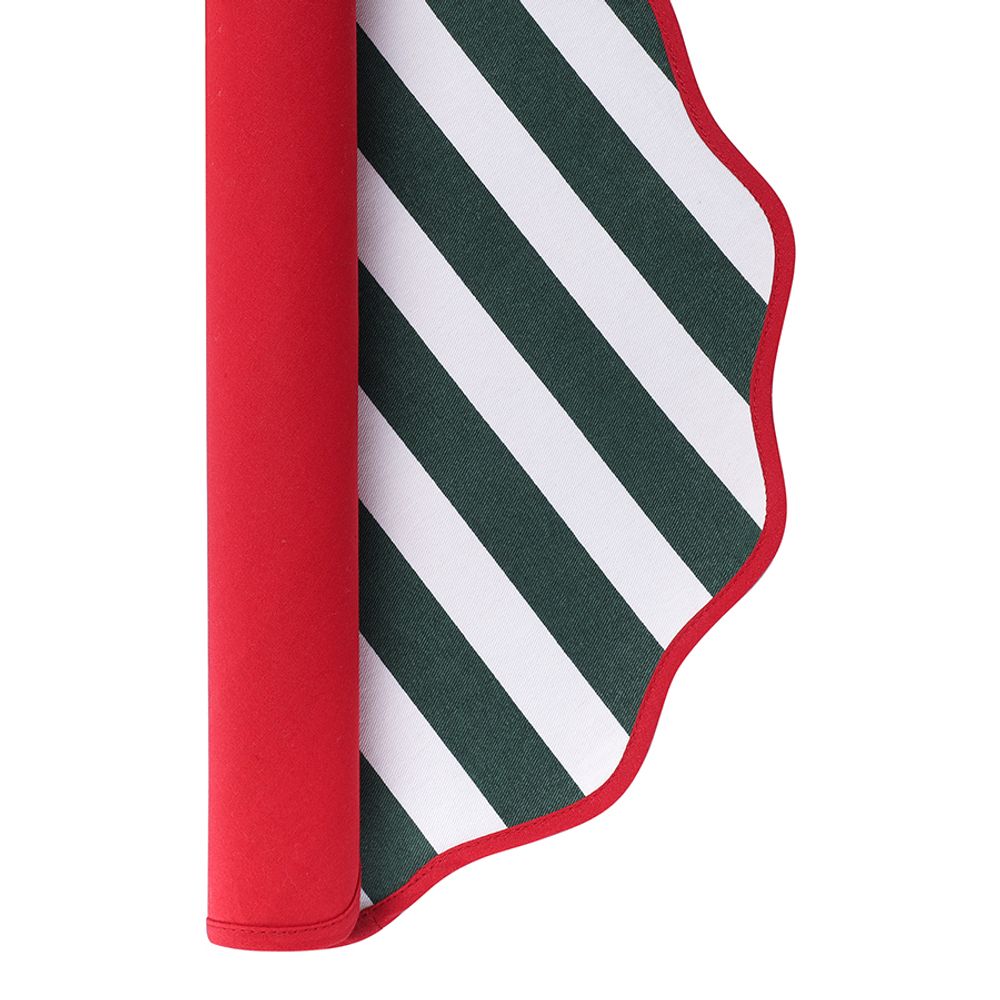 Салфетка под приборы Trendy Christmas зеленого цвета из коллекции New Year Essential, Ø40 см