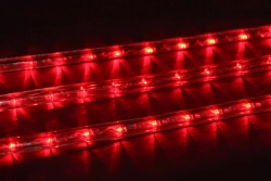 Дюралайт светодиодный 2-х проводной, диаметр 13 мм., 220В, красные LED лампы 36 шт на 1 м., бухта 100 м., статика, Teamprof (TPF-DL-2WH-100-240-R)