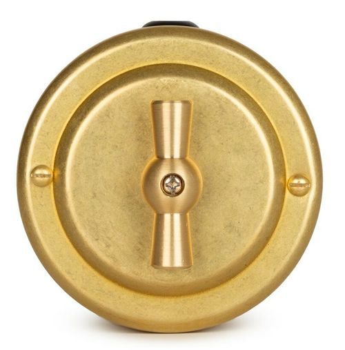Переключатель ретро поворотный 1 кл. "Gold" VINTAGE-BRASS 30101-6 / 1 Группа света, проходной
