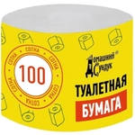 Бумага туалетная Домашний сундук СОТКА Без втулки ДС-06 (кратно 48)