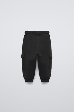 ZARA ДЖОГГЕРЫ ИЗ МЯГКОЙ ТКАНИ, ЧЕРНЫЙ