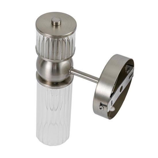 8277/1W MODERNI сатин никель/прозрачный, металл/стекло Бра Е14 1*40W 220V DENVER