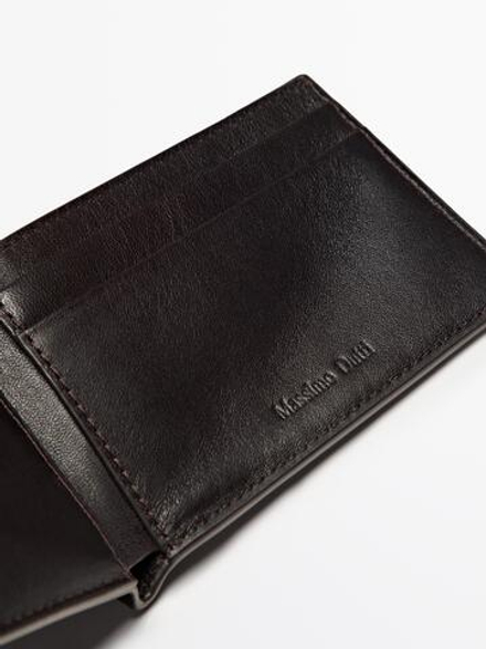Massimo Dutti Кошелек из кожи наппа, коричневый