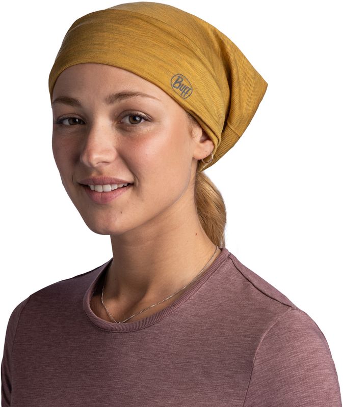 Шерстяной шарф-труба Buff Merino Lightweight Multistripes Maize Фото 4