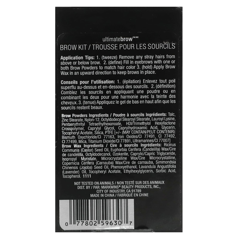 wet n wild, Ultimate Brow Kit, 963 пепельно-коричневый, 2,5 г (0,09 унции)