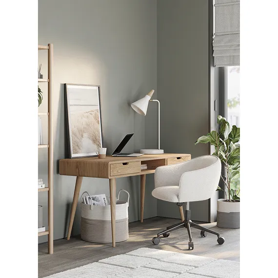 Стул на колесиках Paal, серое букле