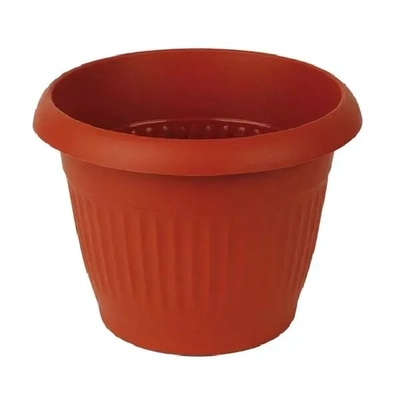 Кашпо ЛИВИЯ D420мм 26л с поддоном Терракотовый 0,325,42х0,42м (комплект 5 шт)