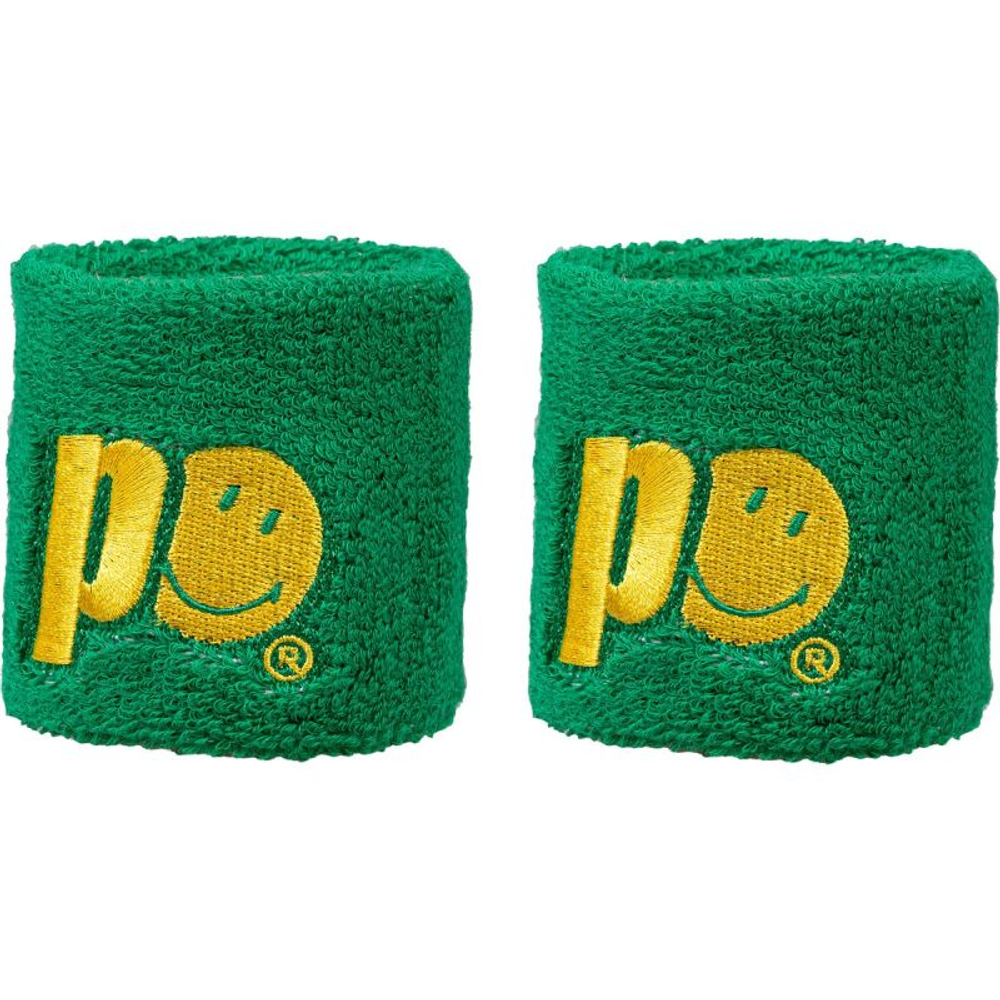 Теннисные напульсники Prince X Smiley Wristband Short 2P - green