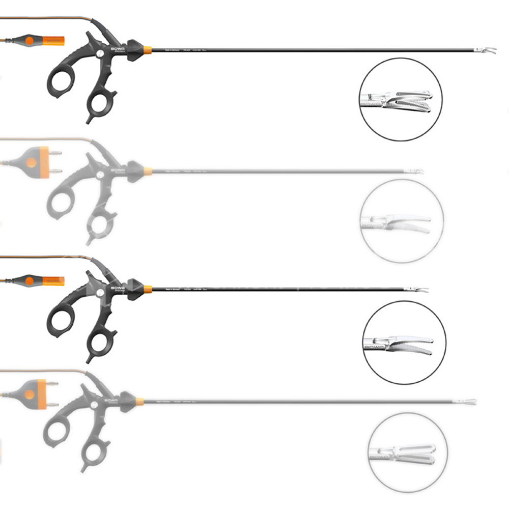 Инструмент лапароскопический биполярный BOWA ERGOeco окончатый 360 мм, разъем 2-контактный 28 мм, кабель 4,5 м (комплект)