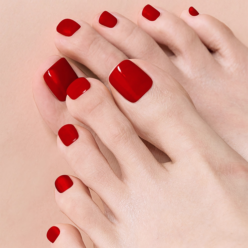 ohora Gel Nail Sticker P Basic Pedicure - Наклейки на ногти для ног оттенок PBS-004, 30 szt.