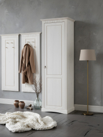 Шкаф распашной Неаполь из массива сосны, 58х41х179 см, белый