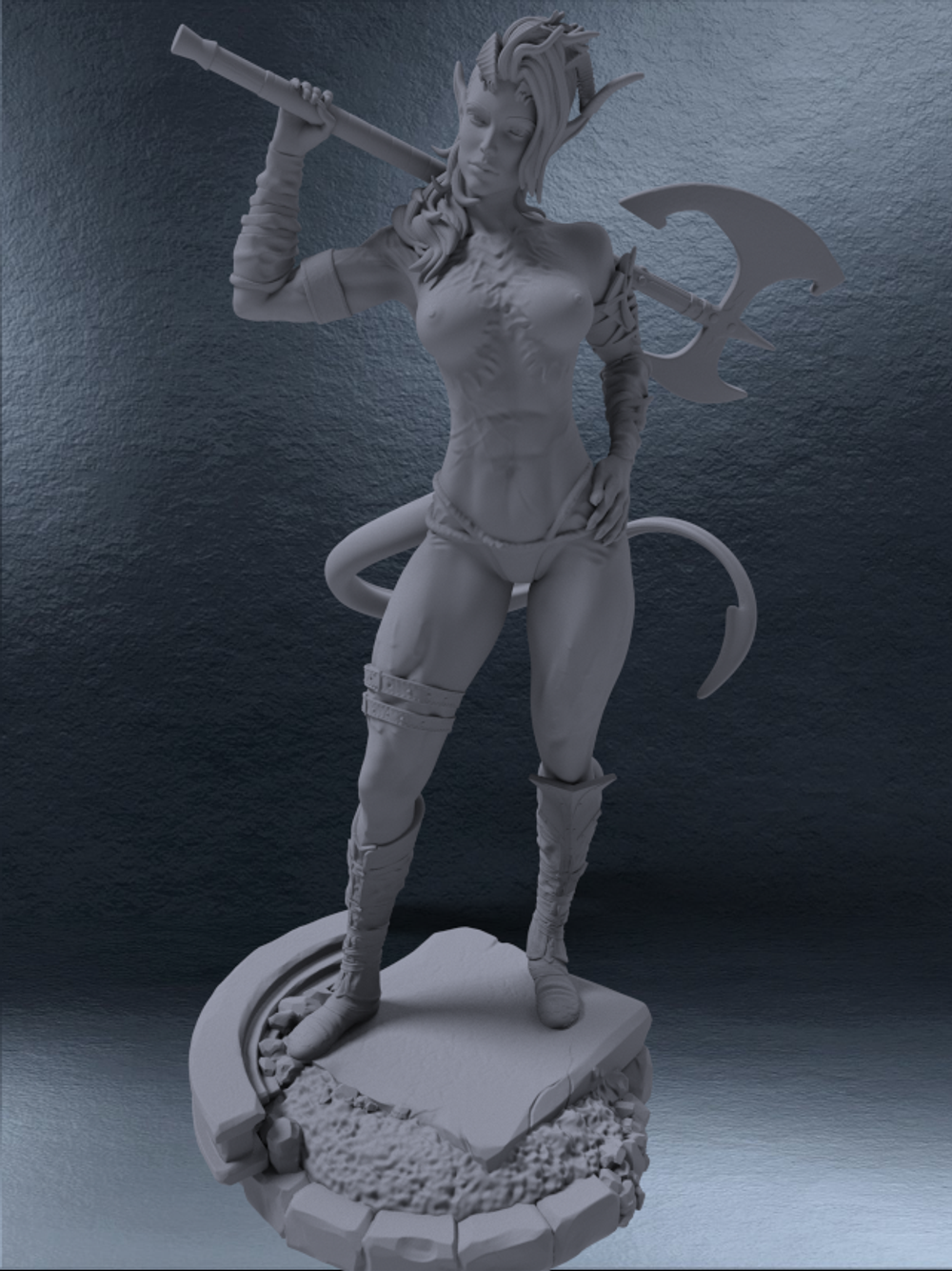 Karlach v2 Карлах Baldur's Gate обнаженная фигурка