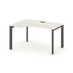 Style Project Стол рабочий эргономичный SN-59P.SPA-021(L) Дуб Наварра/Металл Антрацит/Черный Заглушк