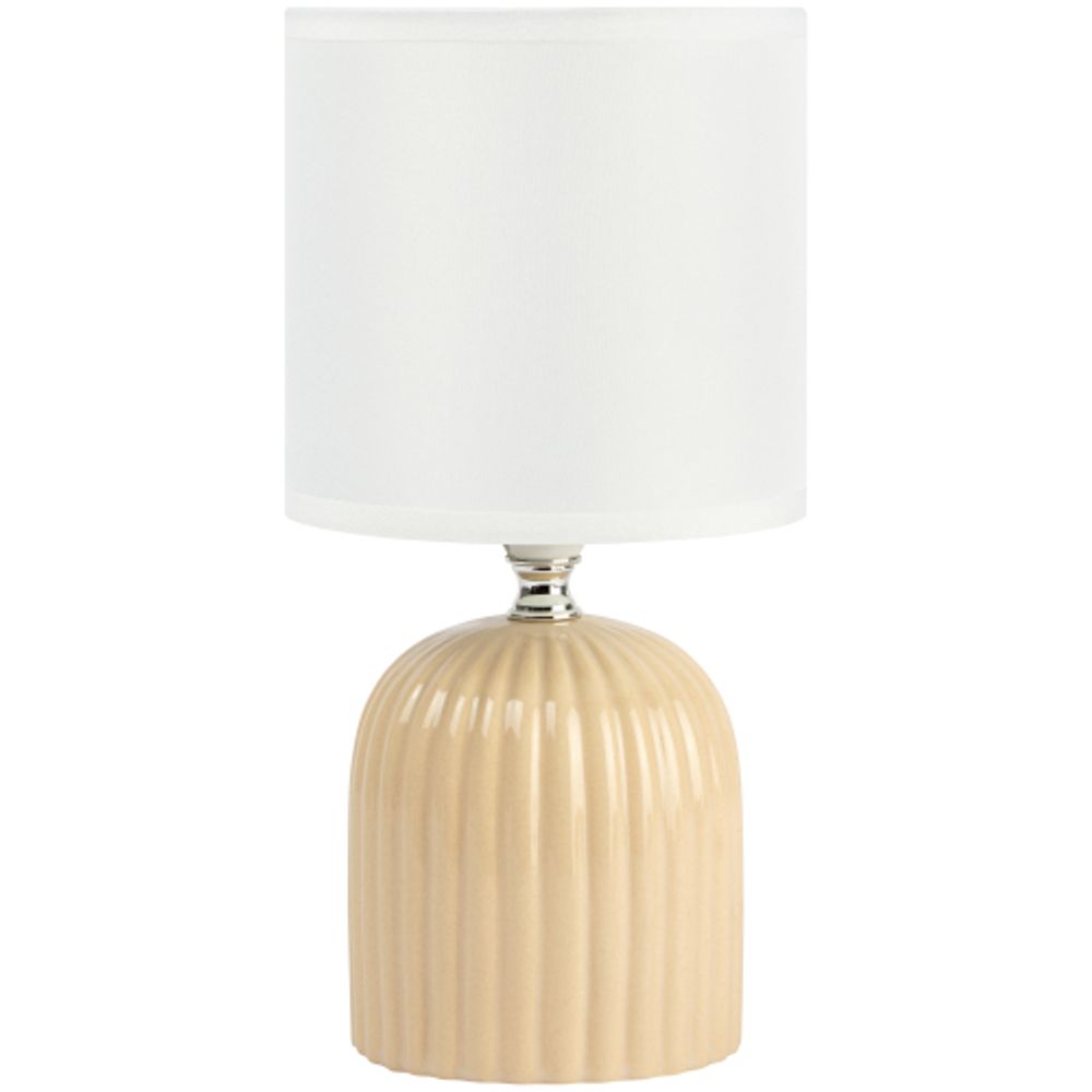 Настольная лампа Rivoli May 7548-502 1 х Е14 40 Вт керамика бежевая с абажуром | Настольные лампы Rivoli