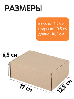 Коробка подарочная картонная 10 шт, 25х25х3