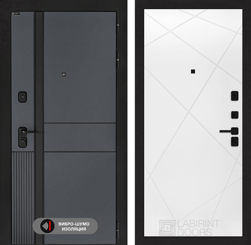 Входная дверь Лабиринт EVOLAB - 24 Белый софт