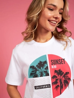 Футболка с принтом california надпись калифорния