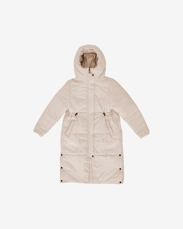 Пуховик зимний женский бежевый - фото 1