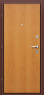 Дверь Браво Стандарт (66 мм) стальная, окраска антик медь