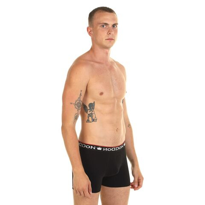 Черные мужские трусы-боксеры с пришивной брендированной резинкой (Размер: XXL) (Цвет: черный)