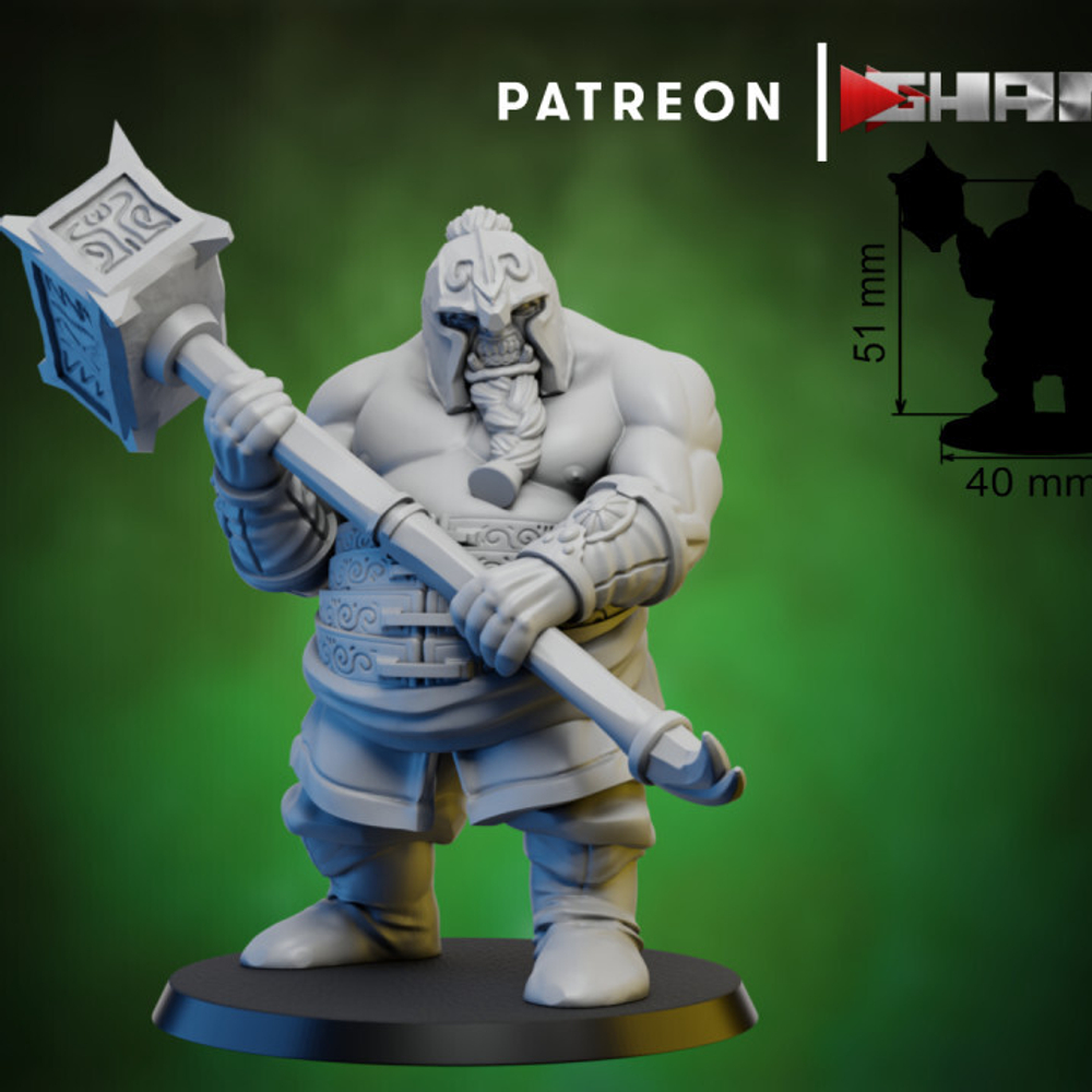 Grand Alliance Destruction Ogor Mawtribes Ogre Kingdoms Ogor Gluttons Воин огр №6 с молотом миниатюра для dnd, днд, pathfinder, фентези, Настольная игра, НРИ, Варгейм, РПГ