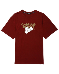 Футболка Q2ZA - "Клавиатура" (бордо)