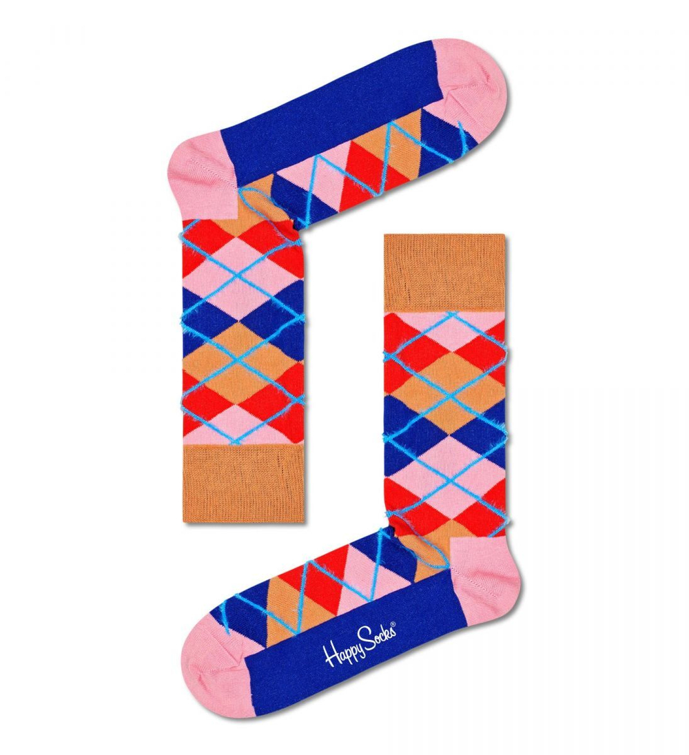 Розовые носки унисекс Argyle Sock с цветными клетками (Размер: 29) (Цвет: розовый)
