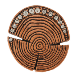 "Спил"  кольцо в медном покрытии из коллекции "Эдем" от Jenavi