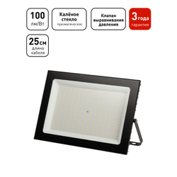 Прожектор светодиодный уличный ЭРА PRO LPR-062-0-65K-300 300Вт 6500K IP65 призма гарантия 3 года | Прожекторы PRO