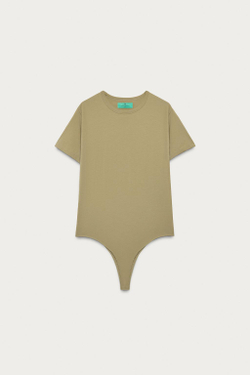 ZARA X MARISA BERENSON БОДИ С КОРОТКИМИ РУКАВАМИ, ХАКИ