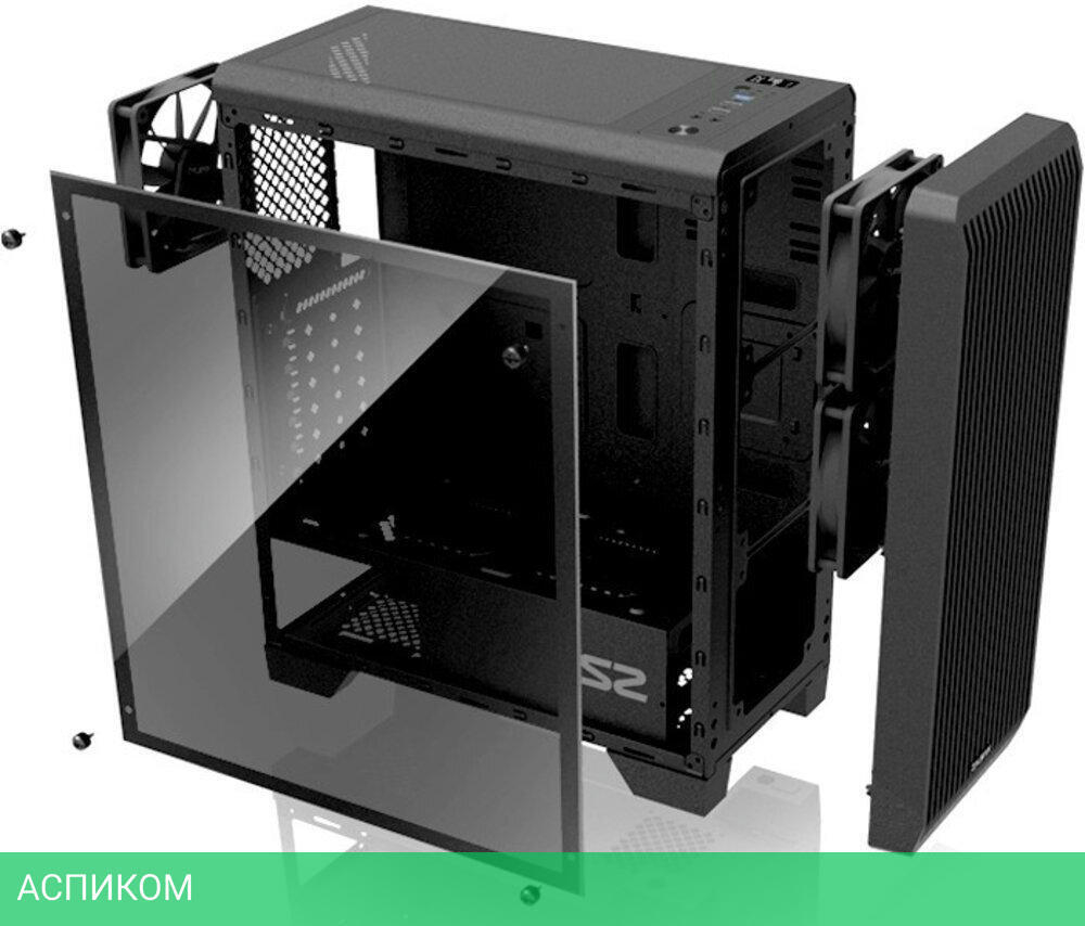 Корпус Zalman S2 TG без БП черный