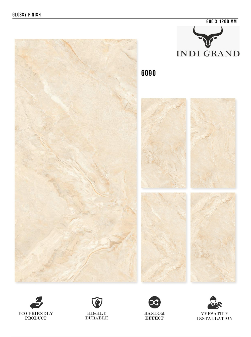Керамогранит glossy №1 60х120, 6090