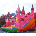 Надувная горка "Розовая крепость"