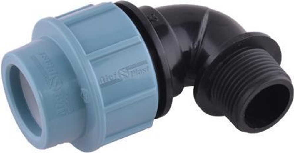 Отвод компрессионный ПНД d32х1/2" наружная резьба